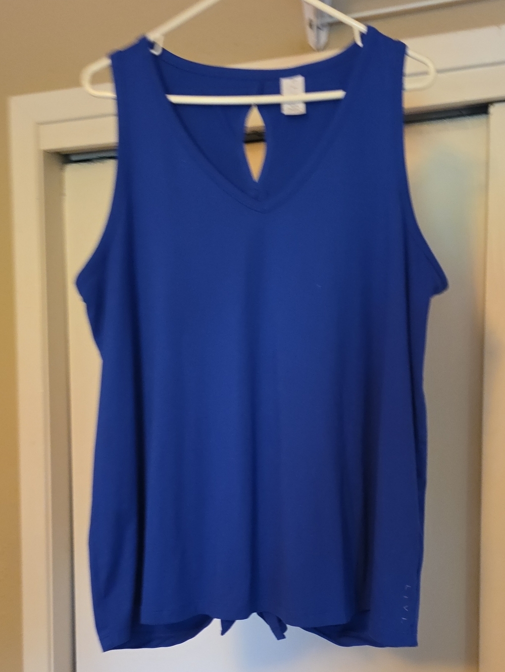 Livi Active Cobalt V-Neck Tank with Back Keyhole